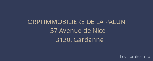 ORPI IMMOBILIERE DE LA PALUN