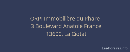 ORPI Immobilière du Phare