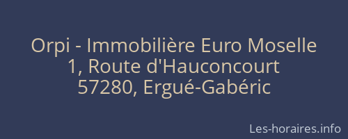 Orpi - Immobilière Euro Moselle
