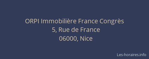 ORPI Immobilière France Congrès