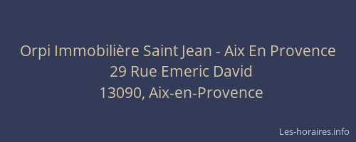 Orpi Immobilière Saint Jean - Aix En Provence