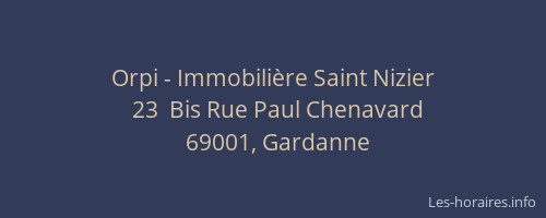 Orpi - Immobilière Saint Nizier