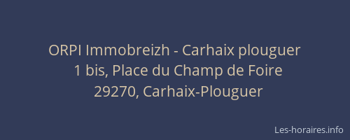 ORPI Immobreizh - Carhaix plouguer