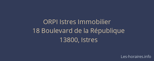 ORPI Istres Immobilier