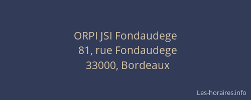 ORPI JSI Fondaudege