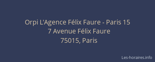 Orpi L'Agence Félix Faure - Paris 15