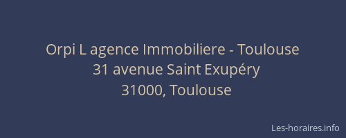 Orpi L agence Immobiliere - Toulouse