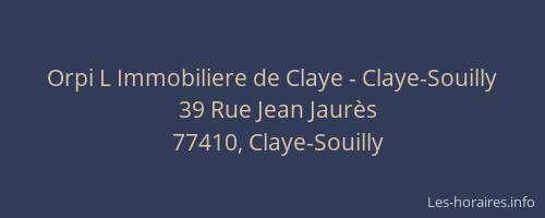 Orpi L Immobiliere de Claye - Claye-Souilly