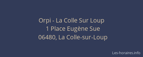 Orpi - La Colle Sur Loup
