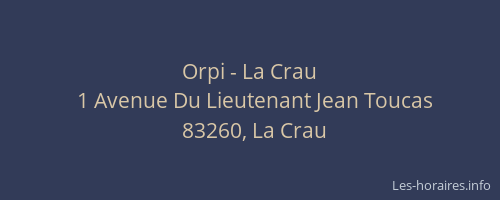 Orpi - La Crau