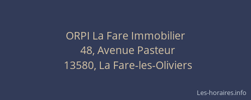 ORPI La Fare Immobilier