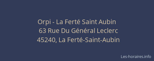 Orpi - La Fert&eacute; Saint Aubin