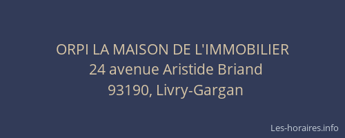 ORPI LA MAISON DE L'IMMOBILIER