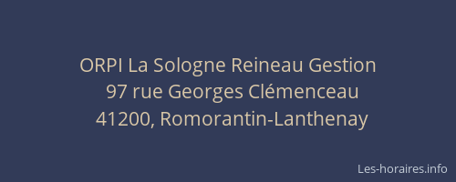 ORPI La Sologne Reineau Gestion