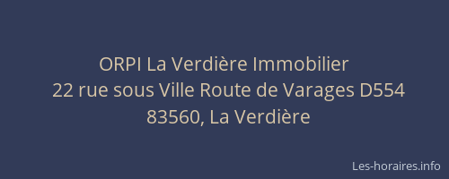 ORPI La Verdière Immobilier