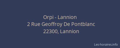 Orpi - Lannion