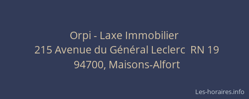 Orpi - Laxe Immobilier