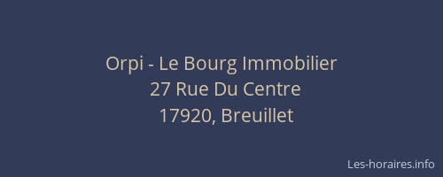 Orpi - Le Bourg Immobilier