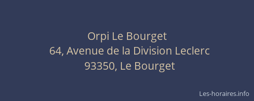 Orpi Le Bourget