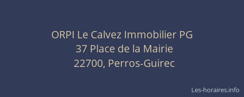 ORPI Le Calvez Immobilier PG