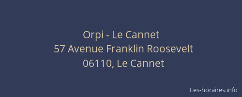Orpi - Le Cannet