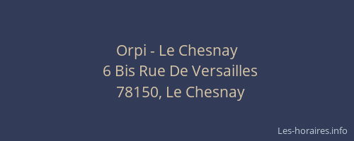Orpi - Le Chesnay