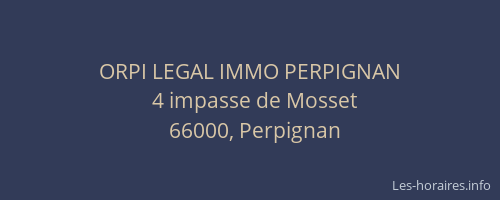 ORPI LEGAL IMMO PERPIGNAN
