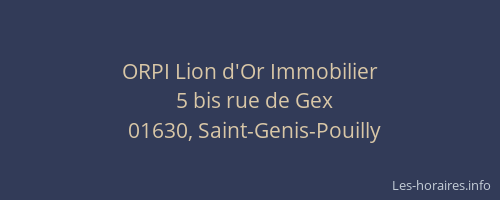 ORPI Lion d'Or Immobilier