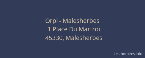 Orpi - Malesherbes
