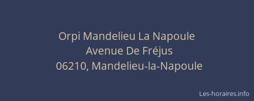 Orpi Mandelieu La Napoule