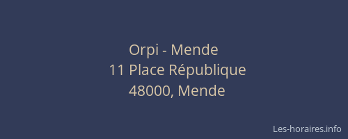 Orpi - Mende