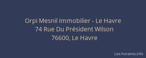Orpi Mesnil Immobilier - Le Havre