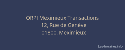 ORPI Meximieux Transactions