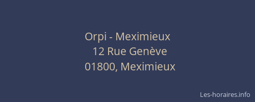 Orpi - Meximieux