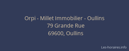 Orpi - Millet Immobilier - Oullins