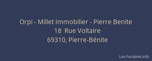 Orpi - Millet Immobilier - Pierre Benite