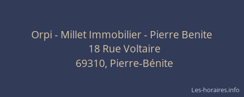 Orpi - Millet Immobilier - Pierre Benite