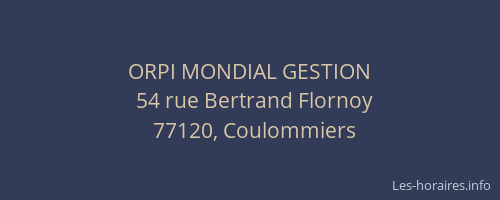 ORPI MONDIAL GESTION