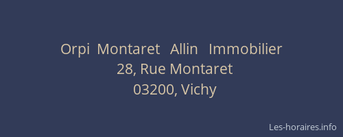 Orpi  Montaret   Allin   Immobilier