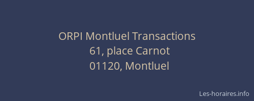 ORPI Montluel Transactions