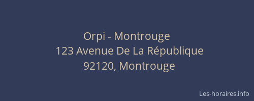 Orpi - Montrouge