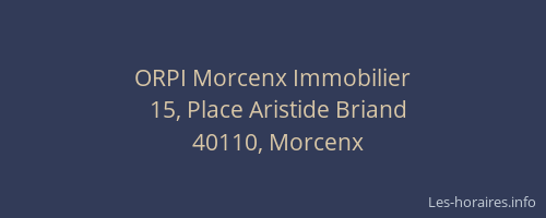 ORPI Morcenx Immobilier