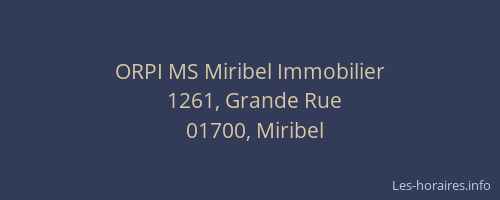 ORPI MS Miribel Immobilier