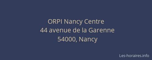 ORPI Nancy Centre