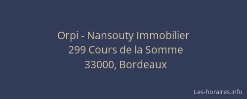 Orpi - Nansouty Immobilier