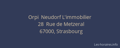 Orpi  Neudorf L'immobilier