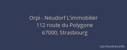 Orpi - Neudorf L'immobilier