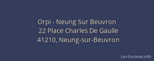 Orpi - Neung Sur Beuvron