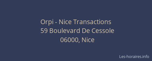 Orpi - Nice Transactions