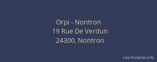 Orpi - Nontron